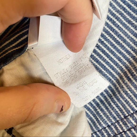 MOTHER railroad Jean Skirt SNS On the Road Striped 27 - Picture 12 of 16